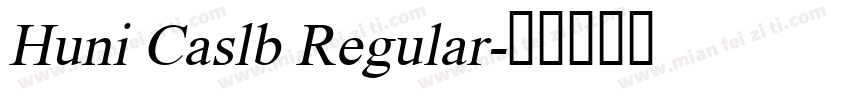 Huni Caslb Regular字体转换